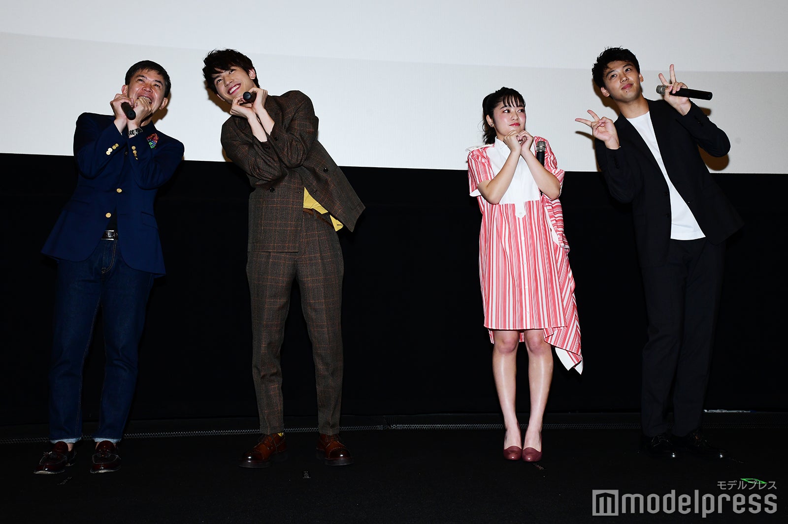 （左から）河合勇人監督、板垣瑞生、吉柳咲良、竹内涼真 （C）モデルプレス