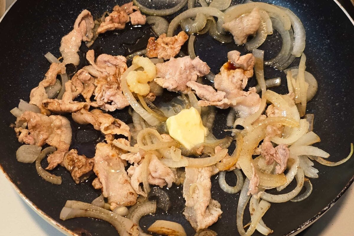 ねぎと豚のスタミナパスタ・調味料