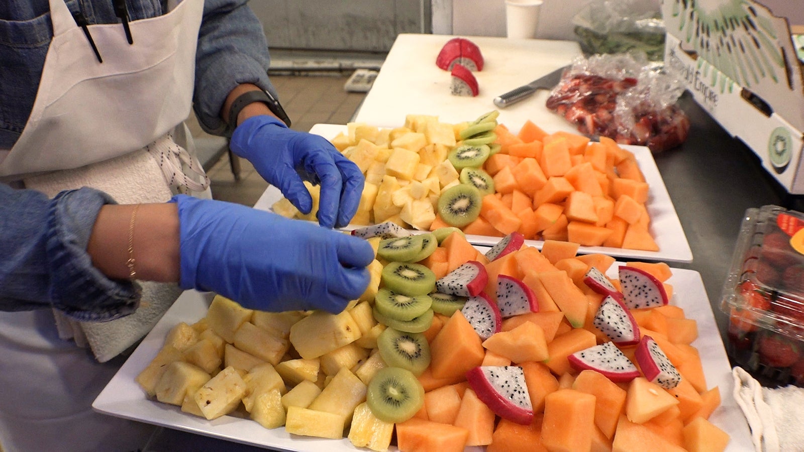 「shiki nyc」のケータリング（画像提供：カンテレ）