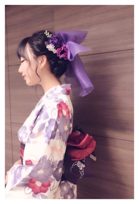 浴衣姿を披露したざわちん/ざわちんオフィシャルブログ(Ameba)より