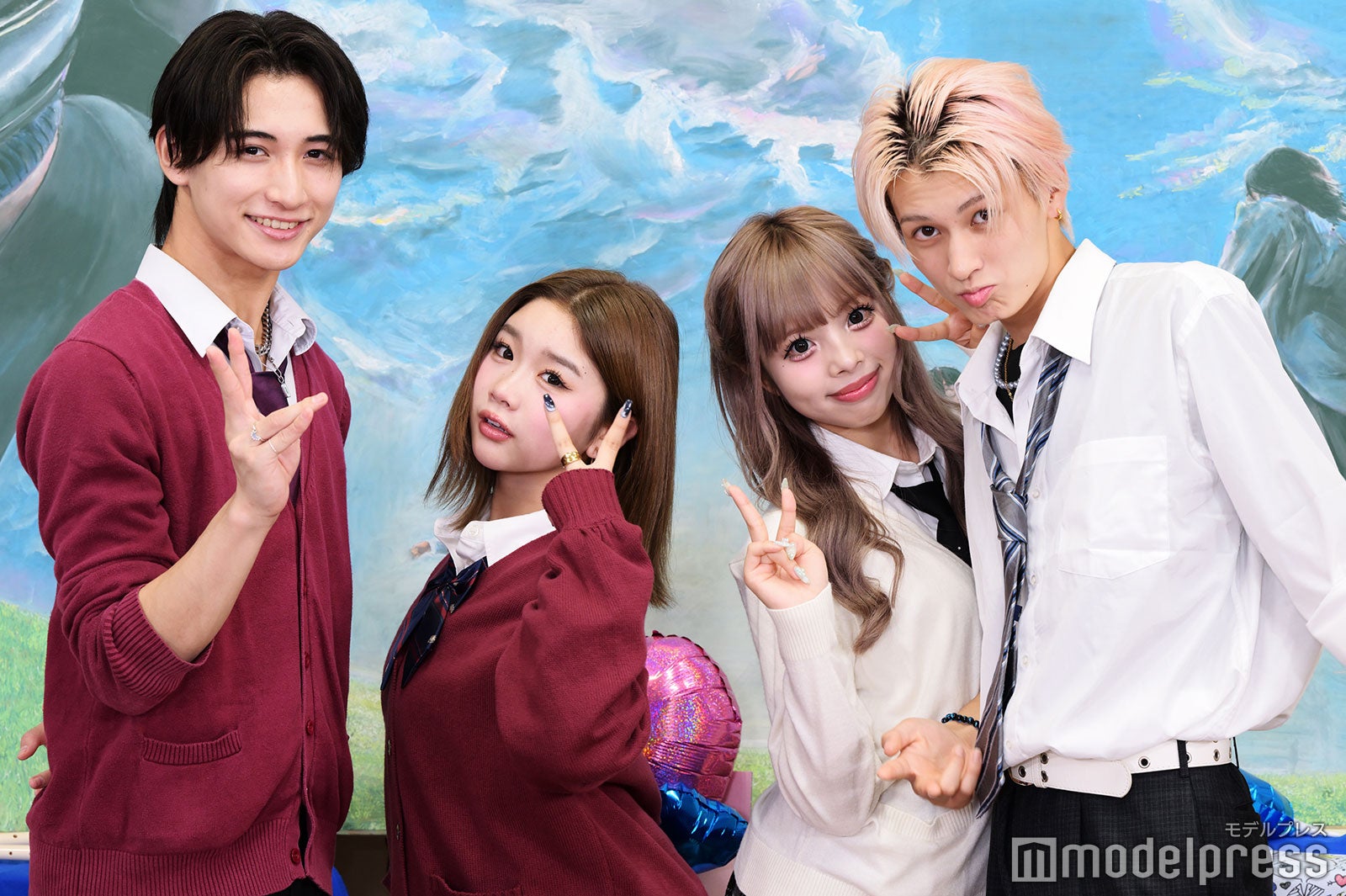 植野花道、中島結音、細川愛沙、須藤大和（C）モデルプレス