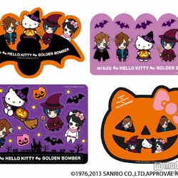 ハローキティとゴールデンボンバーのオリジナルステッカー