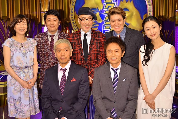 (前列左から)松本人志、浜田雅功(後列左から)八木亜希子、坂上忍、テリー伊藤、ヒロミ、壇蜜