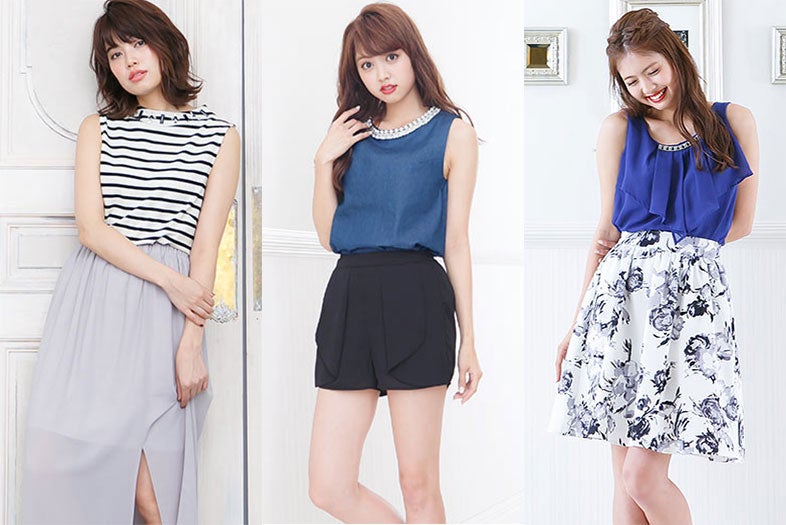 顔周り華やか！「ネックビジュートップス」で美人度アップ／画像提供：神戸レタス【モデルプレス】