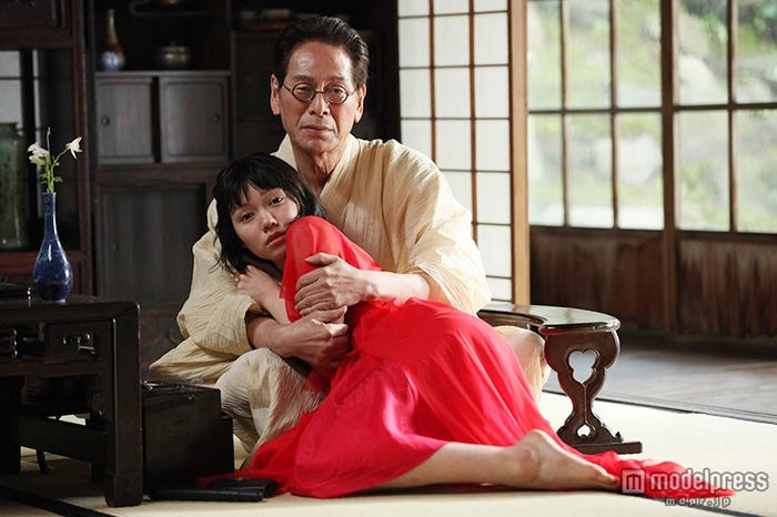 大杉漣、二階堂ふみ(C)2015『蜜のあわれ』製作委員会