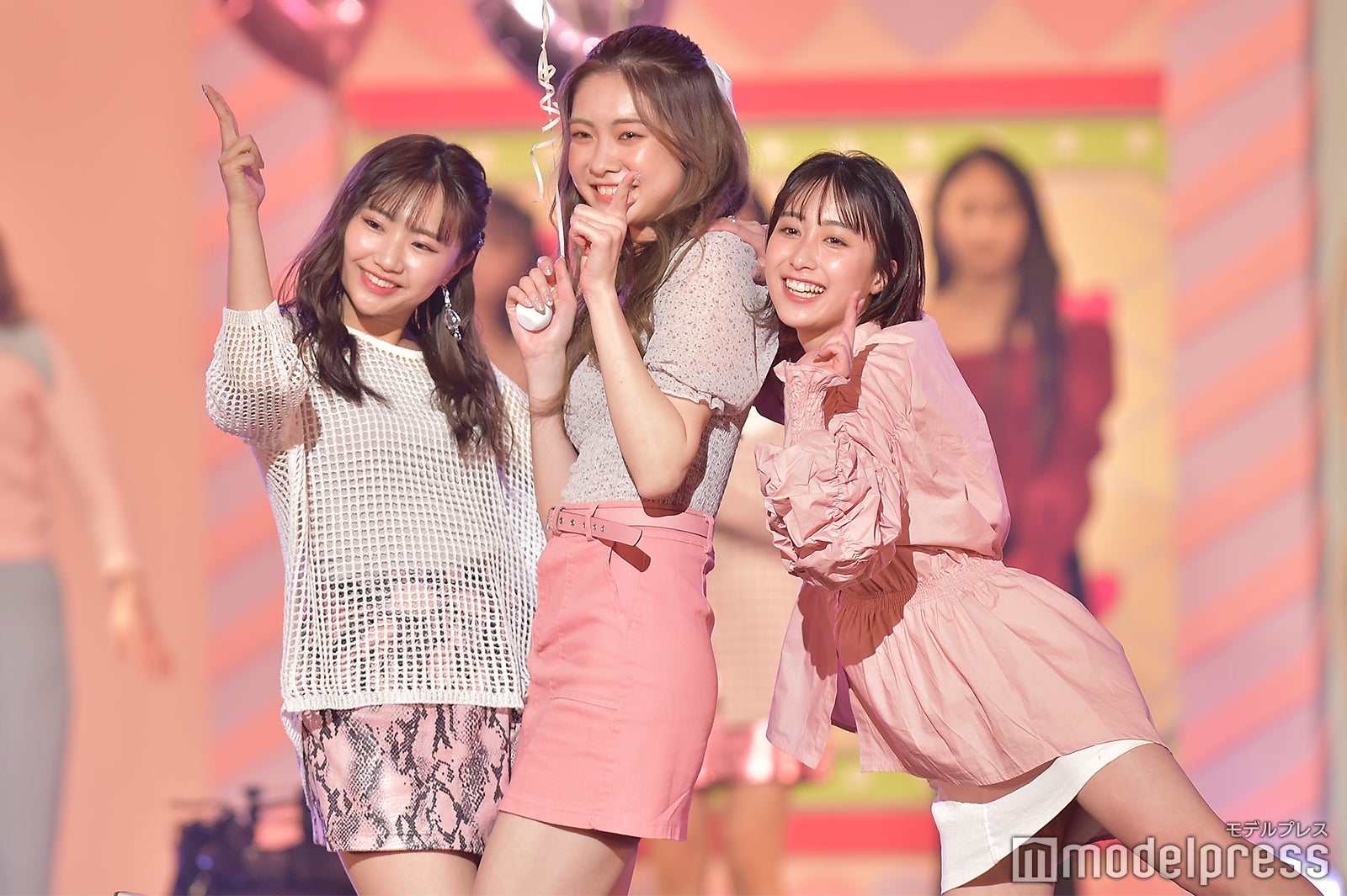 こあさひまり（こあきゅん）、菱田海佑香（みゅみゅ）、山口るあ（るあきゅう）（C）モデルプレス