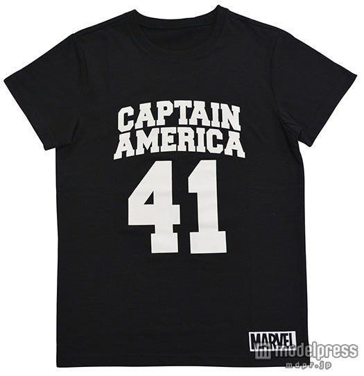 キャプテンアメリカ、ロゴTシャツ(黒)(税抜き¥1500)(C)Marvel2015