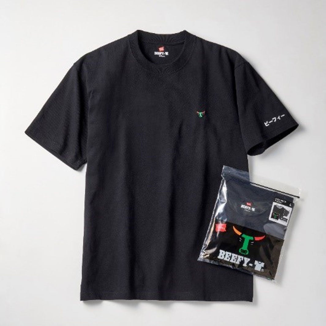 「Hanes×セブン‐イレブン BEEFY-T クルーネックTシャツ」（ブラック）サイズ：M／L／XL（税込3,850円）（提供画像）