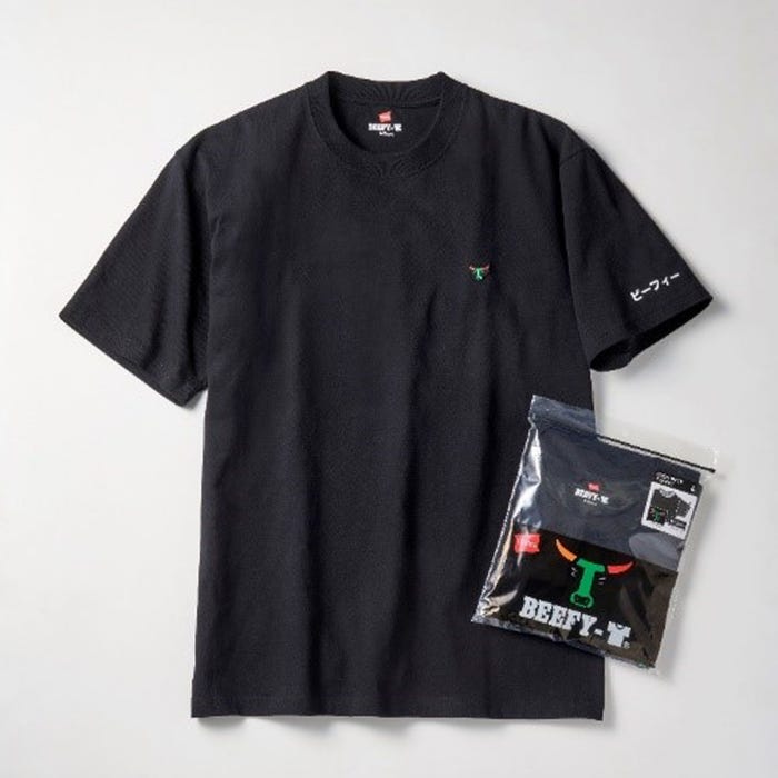 「Hanes×セブン‐イレブン BEEFY-T クルーネックTシャツ」(ブラック)サイズ:M/L/XL(税込3,850円)(提供画像)