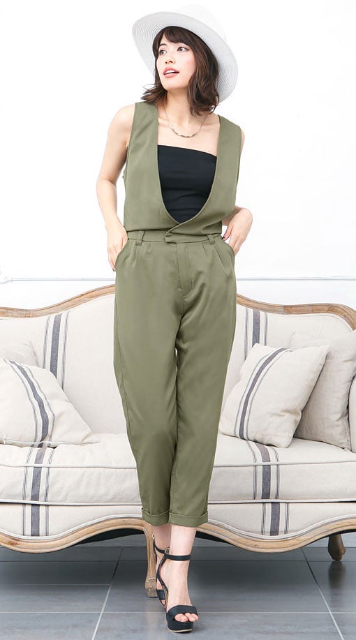 カシュクール☆クロップドオールインワン「神戸レタス」2990円（税込）