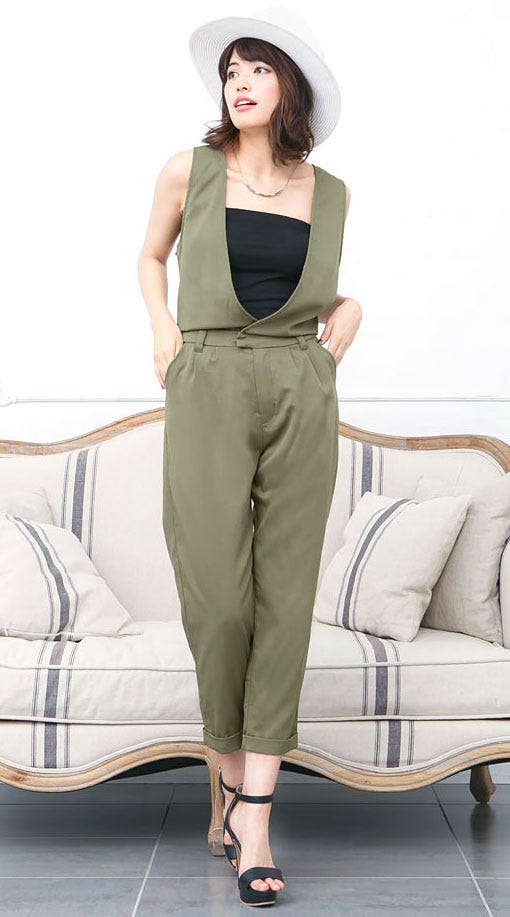 カシュクール☆クロップドオールインワン「神戸レタス」2990円(税込)