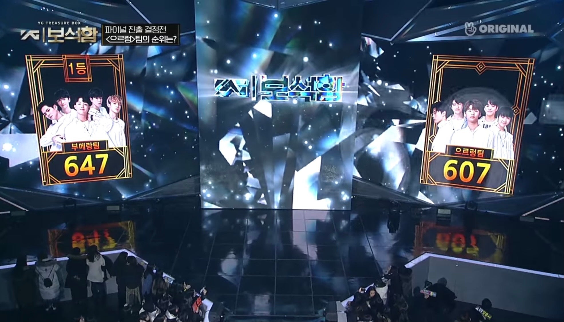 「Growl」チームの得票数は… ／「YG宝石箱」公式YouTubeより