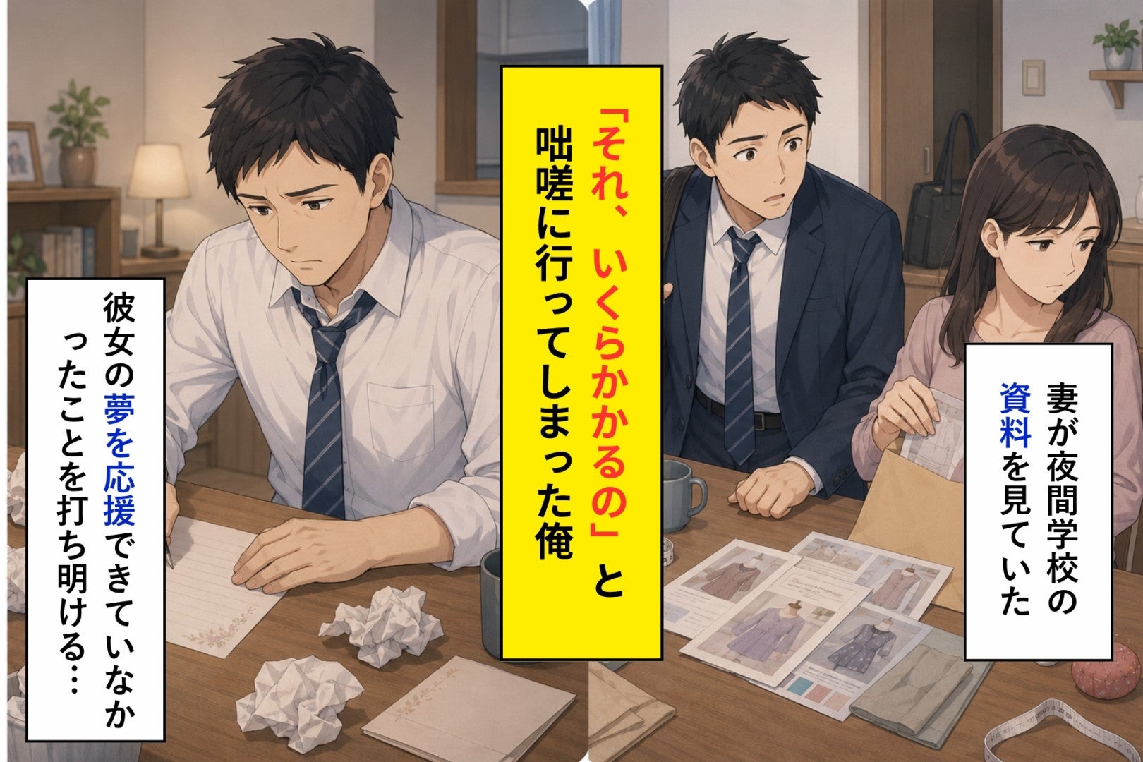「正直、君の夢を応援できていなかった」半年ぶんの謝罪を手紙にした俺に、妻が返した一言