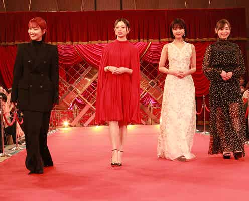 原菜乃華、美背中&ほっそり二の腕際立つ 福原遥ら個性溢れるドレス姿でレッドカーペット登場<第47回日本アカデミー賞>