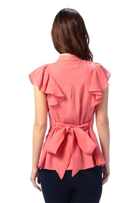 肩フリルブラウス「JugeETTA」10,908円(税込)