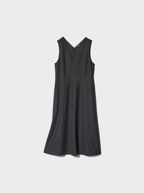 2025冬ユニクロレディースブラッシュドジャージーワンピース