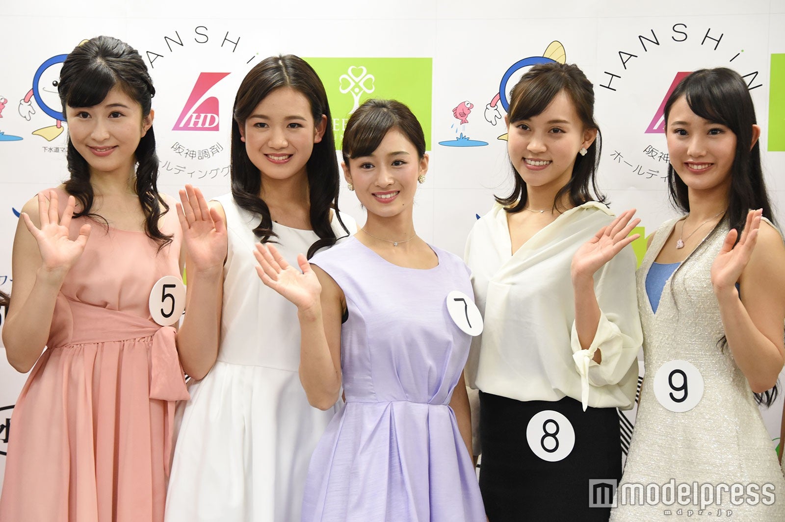 野田夏希さん、岡部七子さん、水草文香さん、高橋茉莉さん、寺浦帆南さん （C）モデルプレス