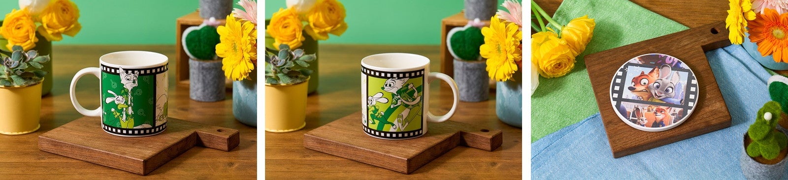 スーベニア／マグカップ税込2,200円、白雲石コースター税込1,320円（C）Disney