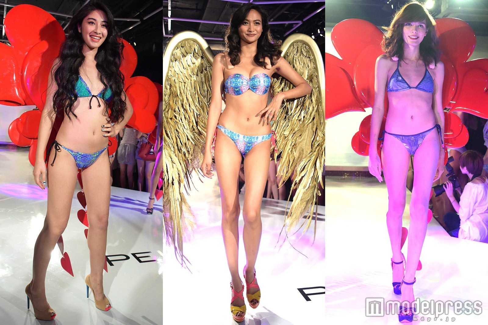 香川沙耶らビキニ美女が一挙集結　美ボディ全開ファッションショーに観客興奮