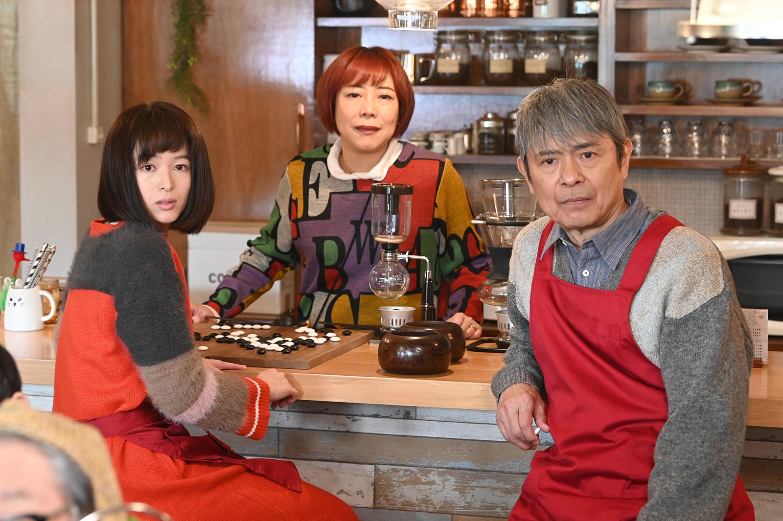 清野菜名、椿鬼奴、升毅（C）日本テレビ