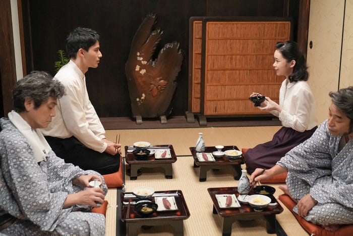 陰山泰、水上恒司、趣里、国木田かっぱ「ブギウギ」第52話(C)NHK