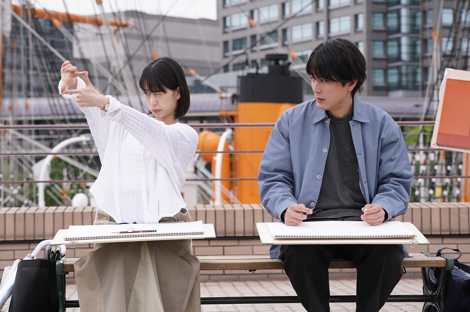 森川葵、間宮祥太朗／「ナンバMG5」第6話より（C）フジテレビ