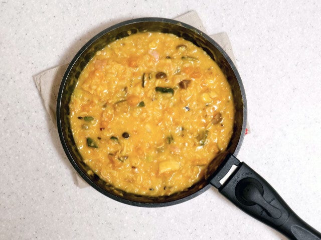 かぼちゃリゾット　作り方　煮る