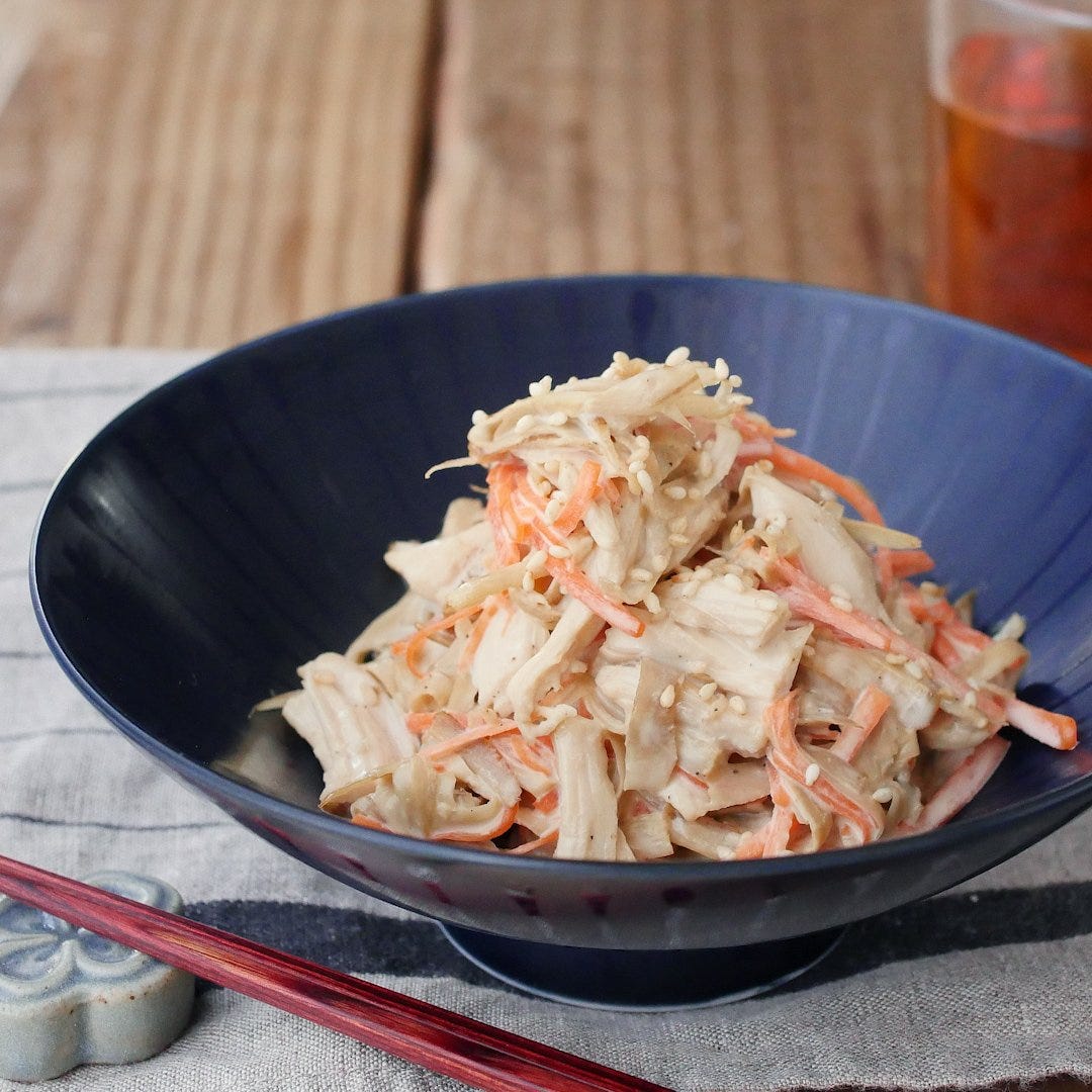 【リセットご飯】食物繊維たっぷり。ささみとごぼうのオイマヨサラダ