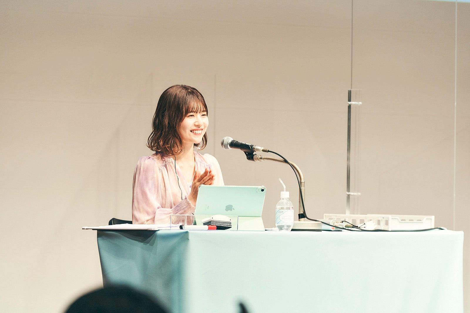 松田好花／「ひなこいpresents日向坂46松田好花の日向坂高校放送部」公開収録より（提供写真）