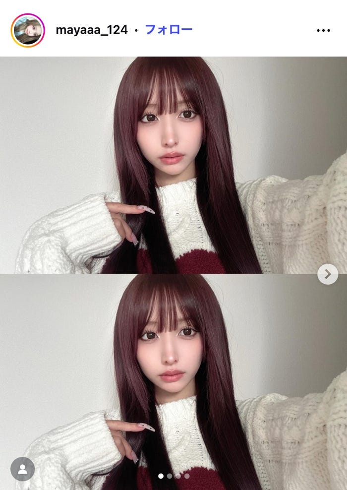 イメチェン後の重川茉弥/重川茉弥Instagramより