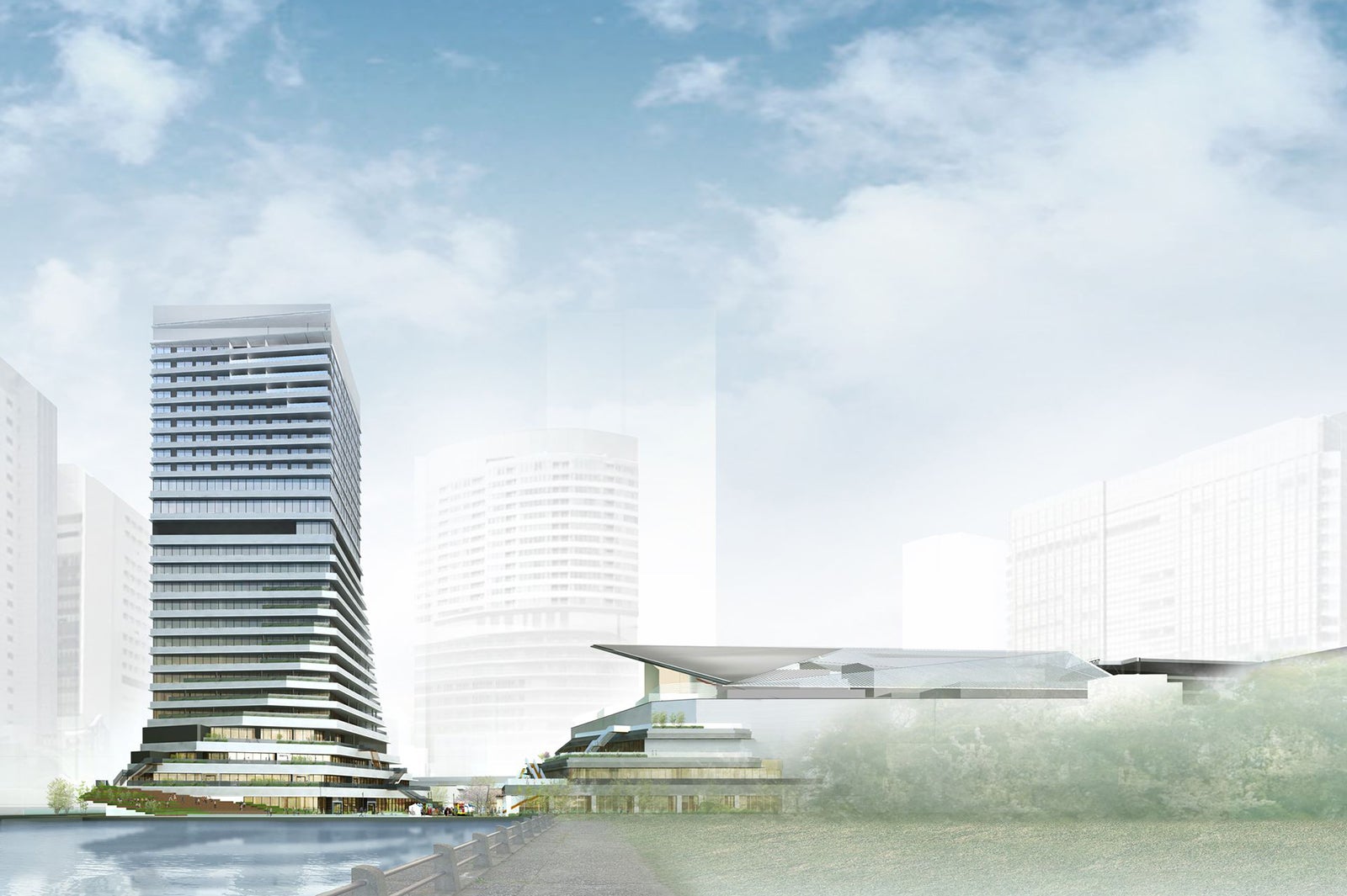 「WATERS takeshiba（ウォーターズ竹芝）」外観イメージ／画像提供：JR東日本ホテルズ