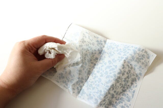 テープ付き携帯ポリ袋　ゴミ