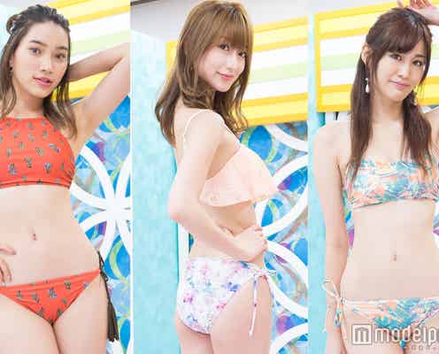 SEXYビキニで美くびれ披露 際立つ美貌に釘付け<深夜のトレンド水着ファッションショー>