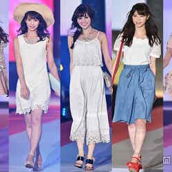 アイドル兼モデル（左から）志田友美、永尾まりや、白石麻衣、西野七瀬、小澤奈々花