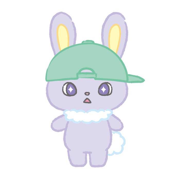 ちまた(木全翔也考案)元気いっぱいのうさぎ。お寿司が⼤好き。(C)’22 SANRIO 著作(株)サンリオ (C)LAPONE ENTERTAINMENT