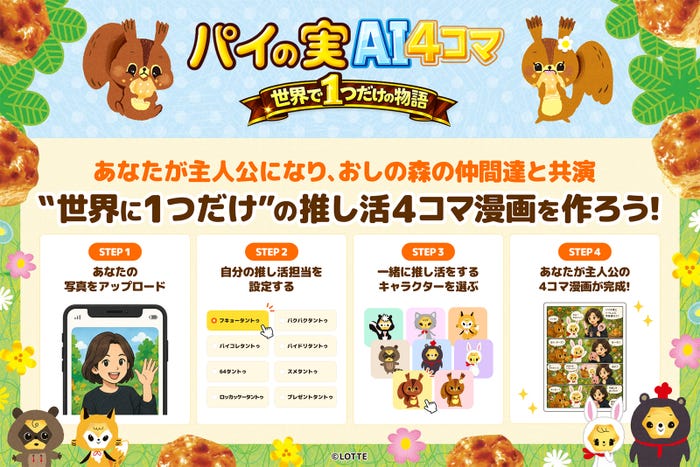 パイの実AI4コマメーカー(C)LOTTE