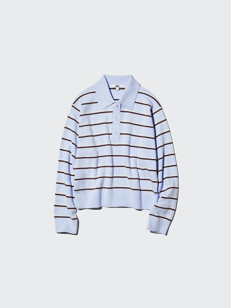 ユニクロのスムースコットンポロセーター