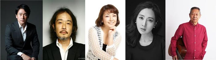 (左から)安部賢一、リリー・フランキー、原日出子、杉野希妃、大塚まさじ(提供画像)