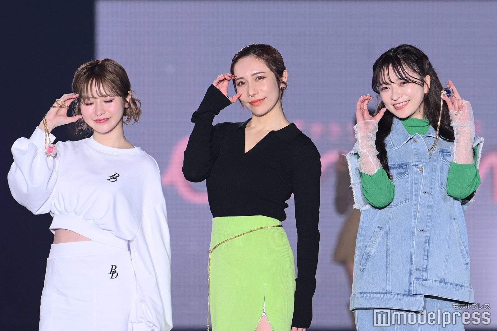 ヘラヘラ三銃士／まりな、ありしゃん、さおりん（C）モデルプレス