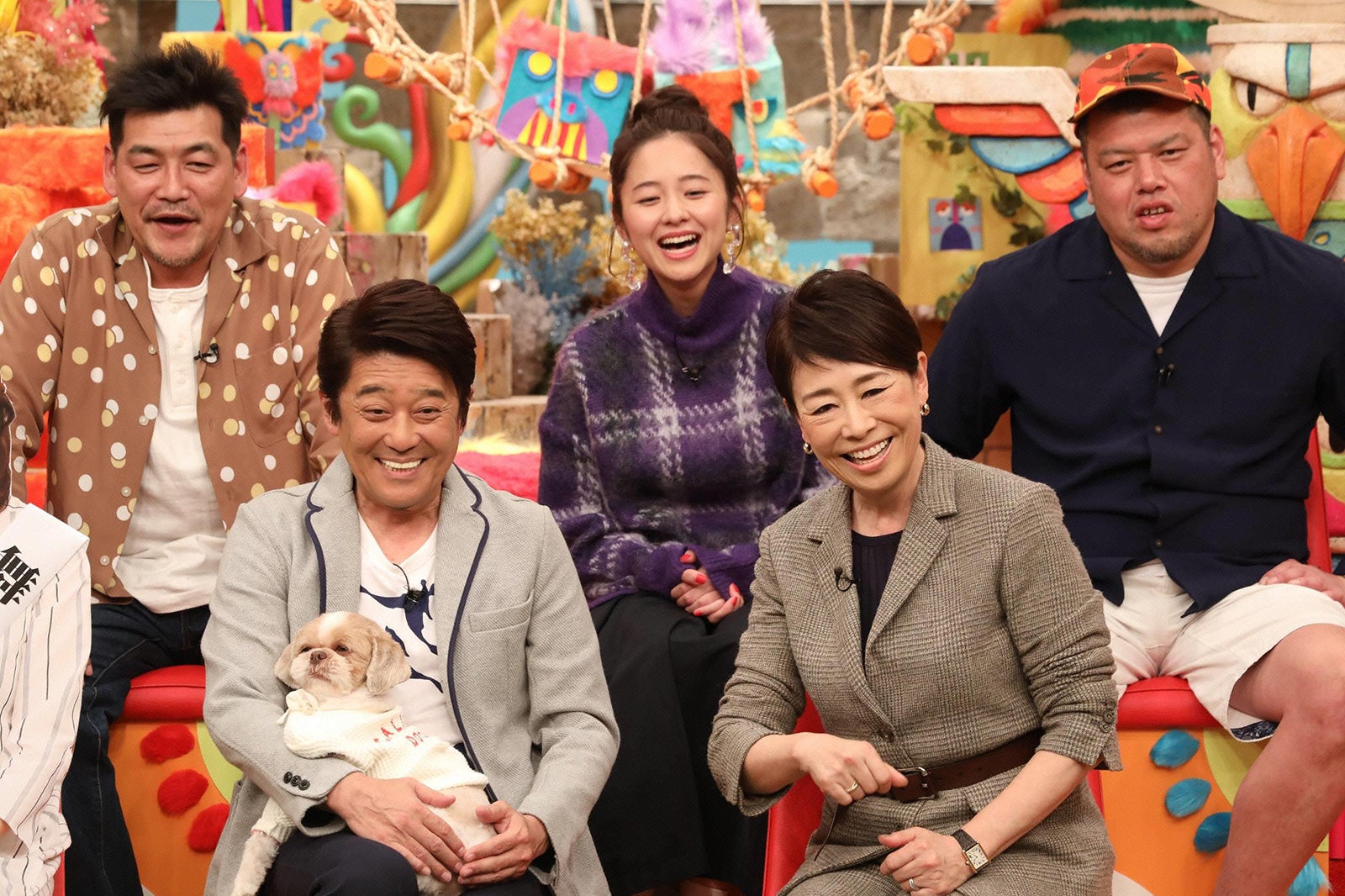 （上段左から）富澤たけし、堀田真由、くっきー（下段左から）坂上忍、安藤優子（C）フジテレビ