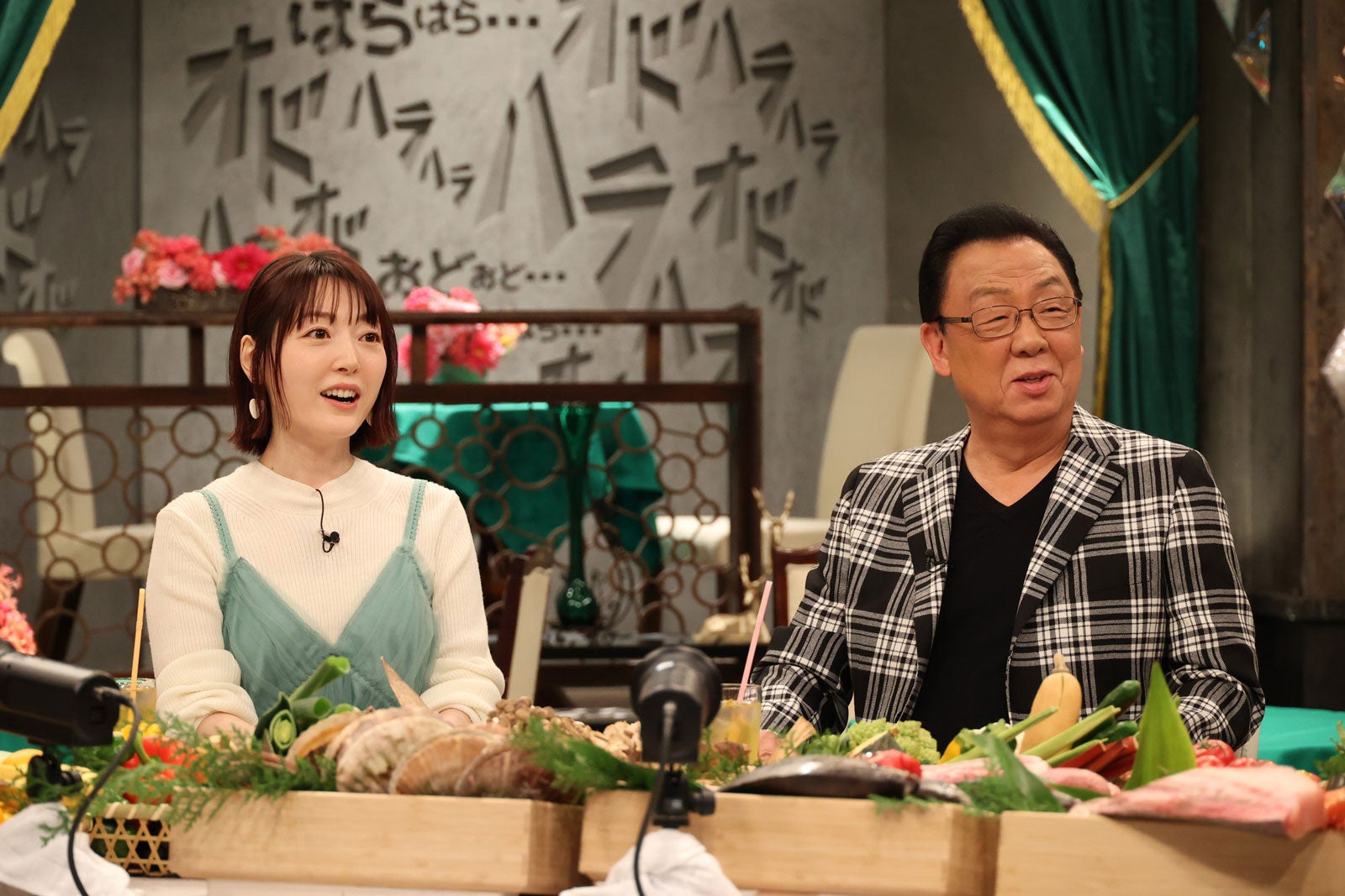 花澤香菜、梅沢富美男（C）フジテレビ