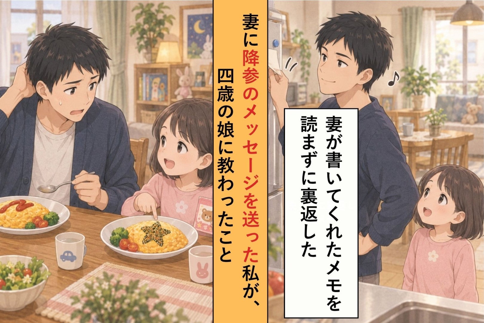 妻に降参のメッセージを送った私が、4歳の娘に教わったこと