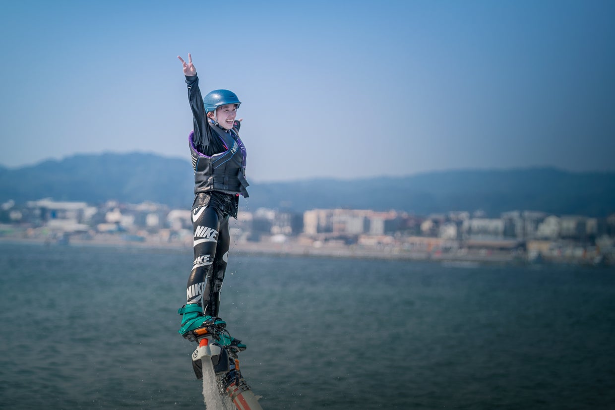 「ジェットブレード」を体験（写真提供：MBS）