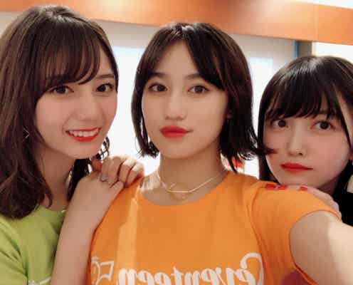 アンジュルム佐々木莉佳子、乃木坂46久保史緒里&けやき坂46小坂菜緒との密着ショット公開「破壊力抜群」「天使が3人」