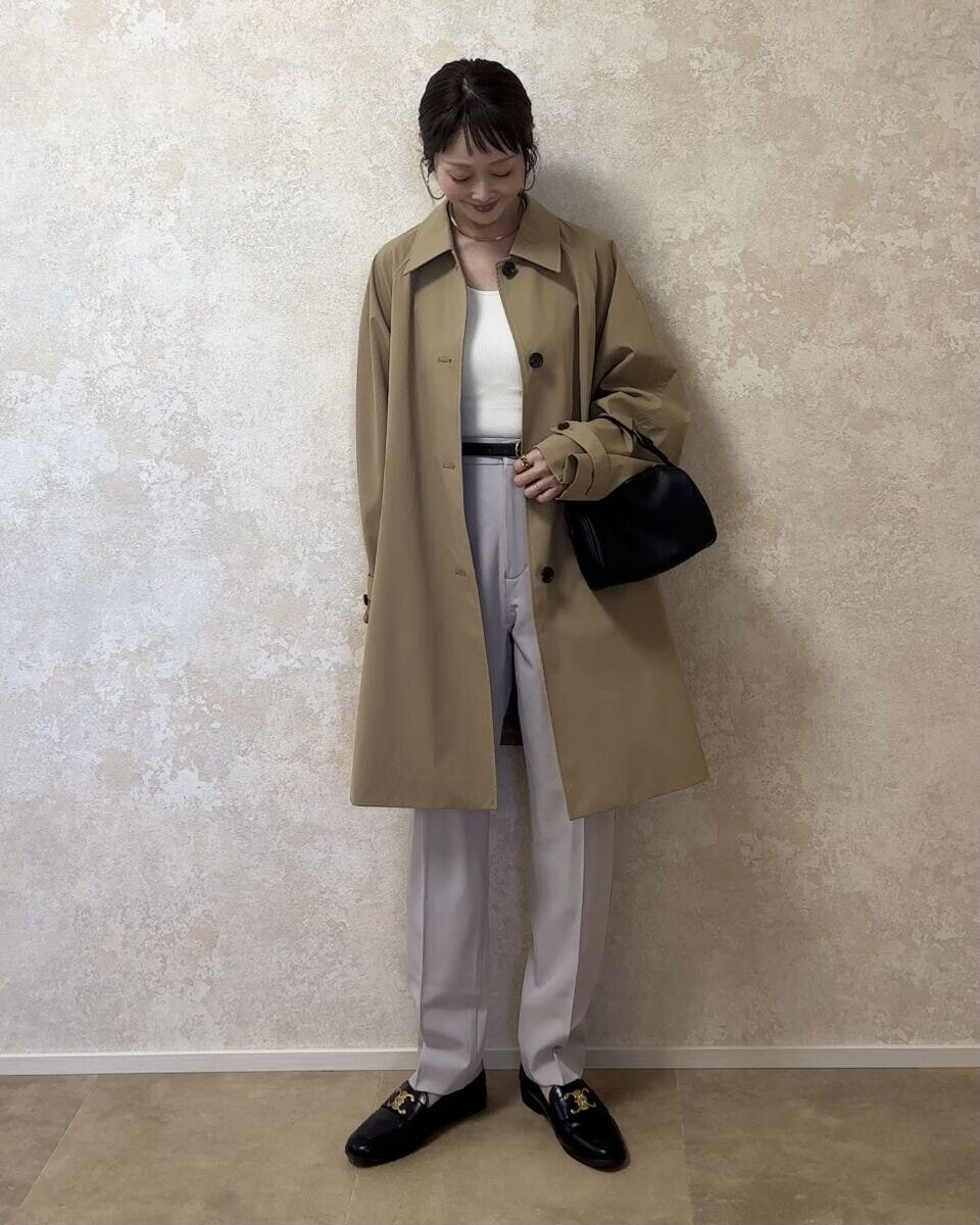 GUバルマカーンAラインハーフコート　Mサイズ着用感