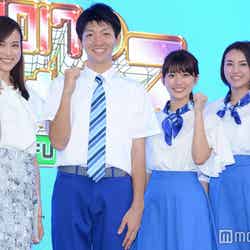 （左から）笹川友里アナ、喜入友浩アナ、山本里菜アナ、山形純菜アナ （C）モデルプレス