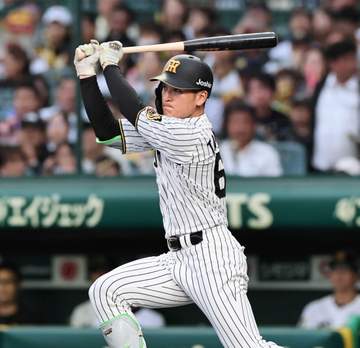 阪神・高寺「1番」で4試合連続安打 初回いきなり二塁打「塁に出ることを一番に考えています」