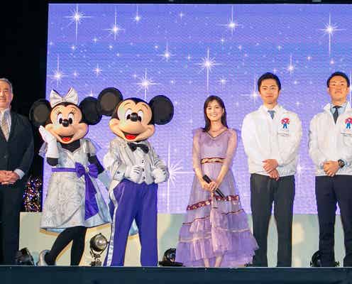 生田絵梨花、御堂筋で生歌唱 ミッキーマウス&ミニーマウスも登場<ウィッシュ>