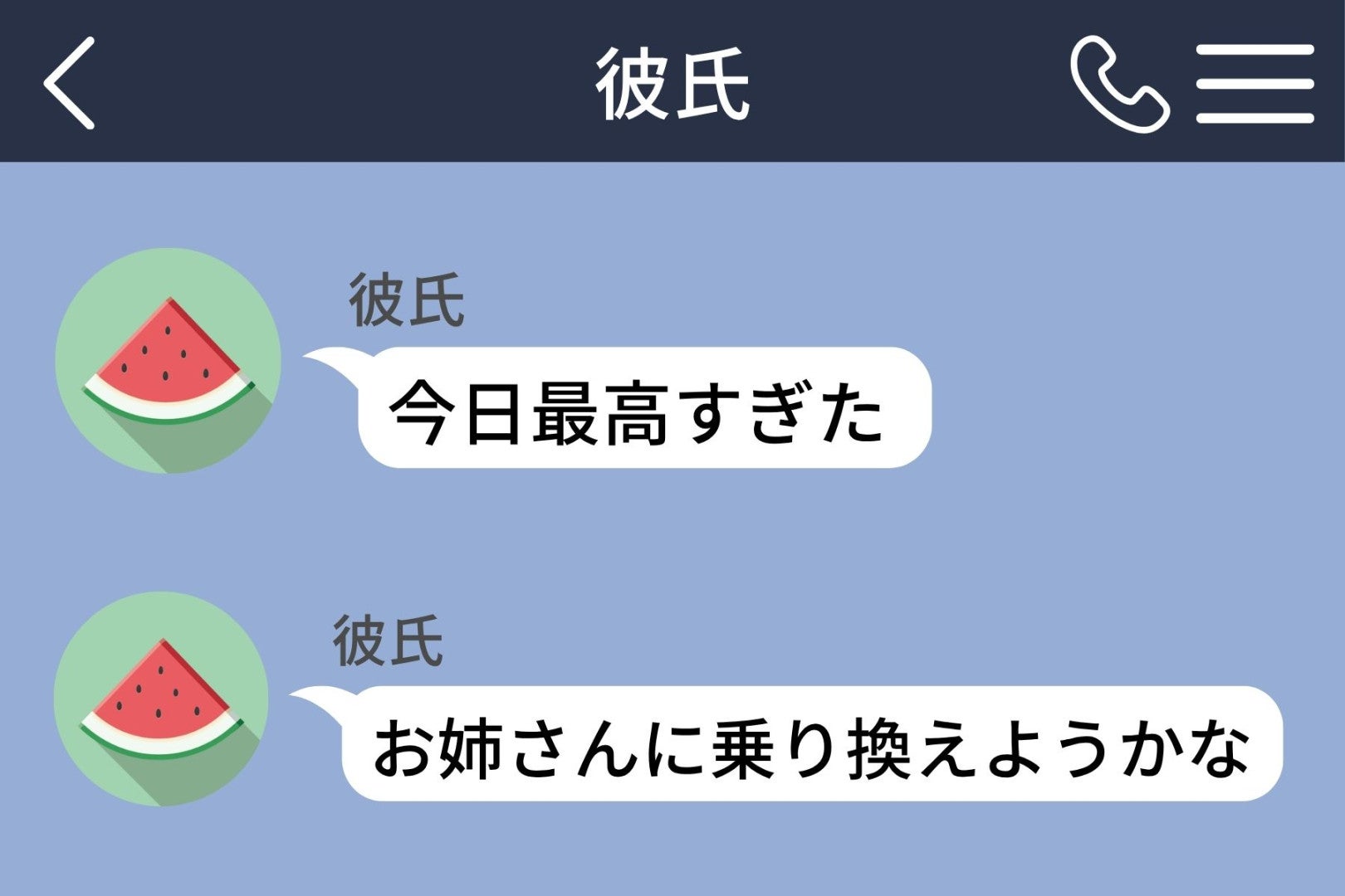 「お姉さんに乗り換えようかな」と送ってきた彼→スクショを見た姉が返した一言