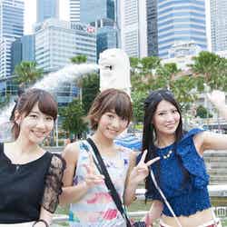 シンガポールで女子旅を満喫したフレンチ・キス（左から）柏木由紀、高城亜樹、倉持明日香（C）テレビ東京